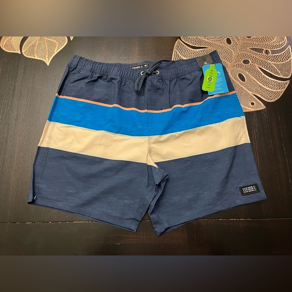 O'NEILL Men's 17 Inch Stripe Volley Boardshorts Swim Trunks for Men with Pockets - Picture 6 of 9